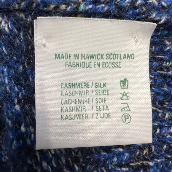 Britches of Georgetowne Cashmere & Silk Blue Marled V-Neck Sweater Size M - Picture 7 of 8